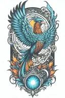 phoenix bird tattoo design idea