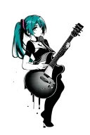 Miku singing tattoo design idea