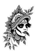 mexican American traditional style tattoo tattoo design idea
