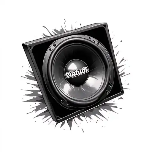 subwoofer relating to dad tattoo design idea