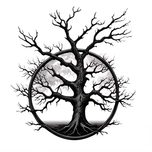 Dead Tree Of Life tattoo design idea