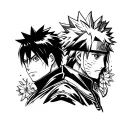 Sasuke y Naruto tattoo design idea