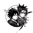 Sasuke y Naruto tattoo design idea