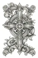 religion christian cross tarot mythological animal marine tattoo design idea