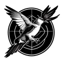 "BCW" Swallow tattoo design idea