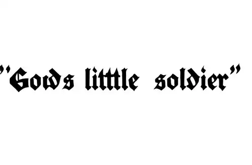 "Gods little soldier" tattoo design idea