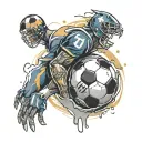 tattoo logo of the Nice football team with a torn skin effect on top tattoo design idea