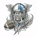 tattoo logo of the Nice football team with a torn skin effect on top tattoo design idea