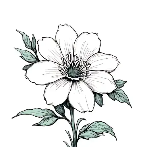 Flower jonquil tattoo design idea