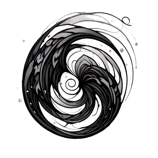 fibonachi spiral tattoo design idea