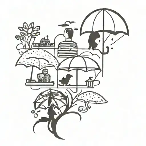 tattoo using the series how I met your mother and friends tattoo design idea