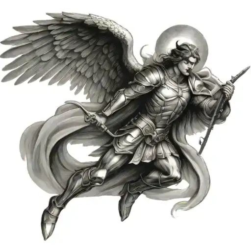 Archangel Michael Angel tattoo design idea