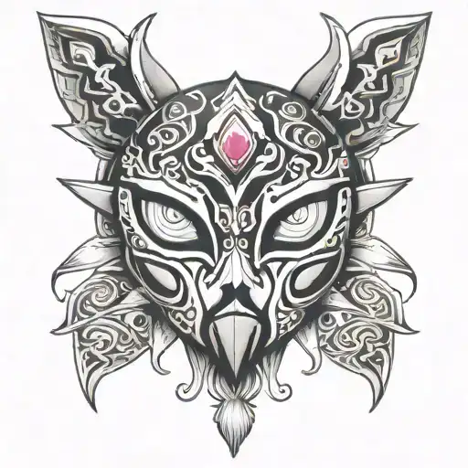 Mask of Majora Zelda tattoo design idea