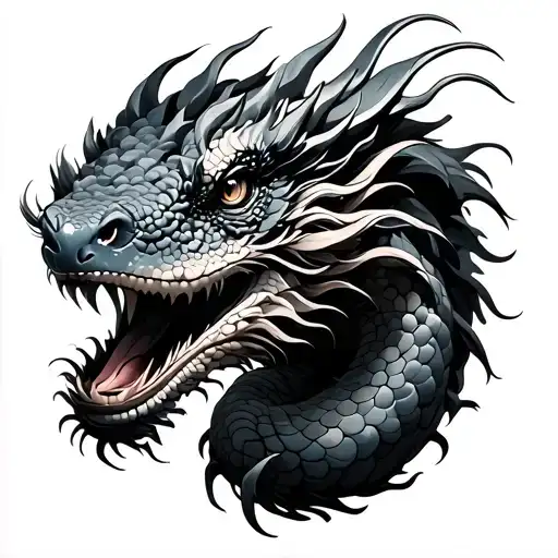 Japanese Water Dragon tattoo design idea