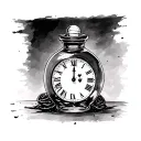 time in a bottle tattoo design idea