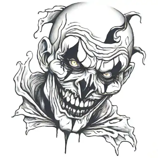 the terrifier "art the clown" tatoo design tattoo design idea