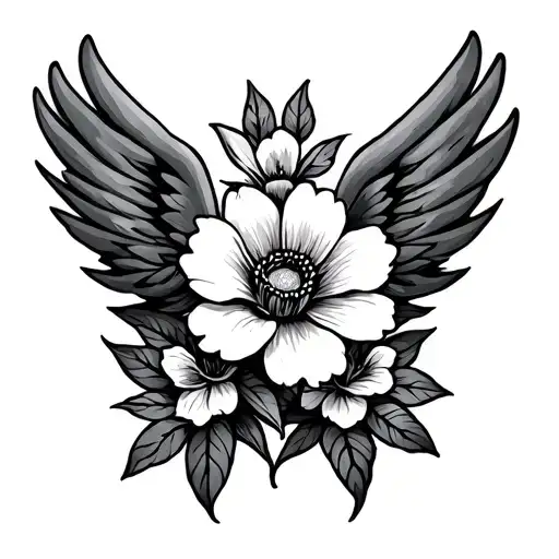 flower growing Aires sign put together tattoo design idea