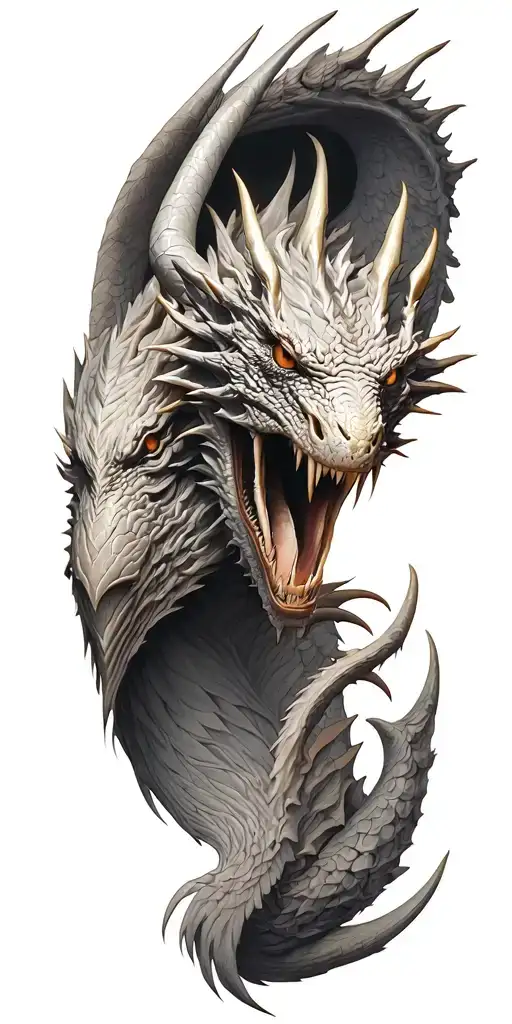 final fantasy 7 bahamut tattoo design idea