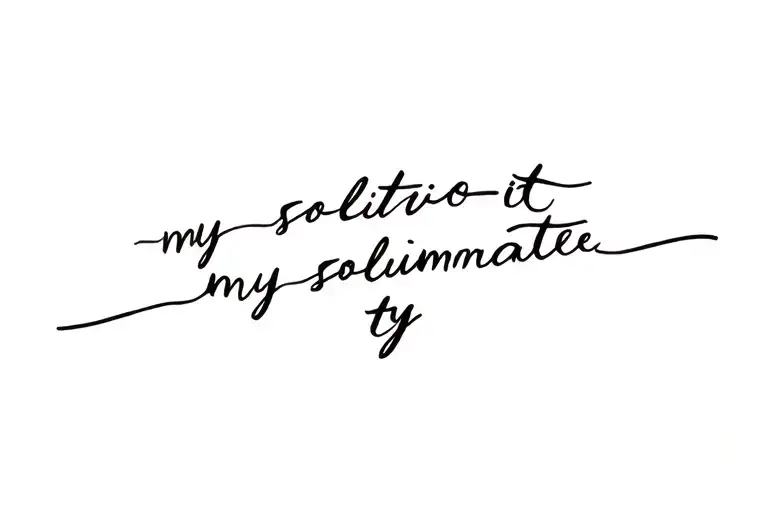 texte : my soulmate ty tattoo design idea