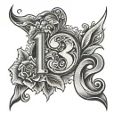 1312 number tattoo design idea