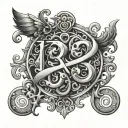 1312 number tattoo design idea