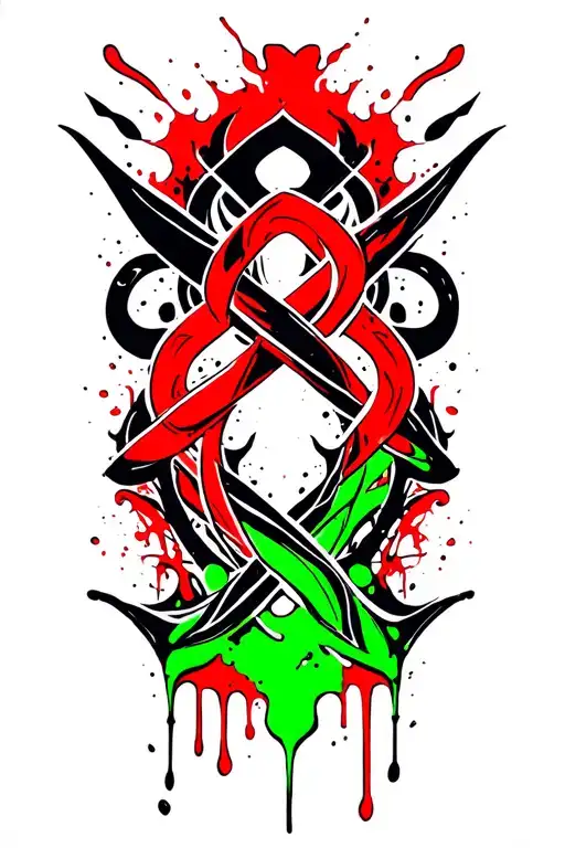 Incorporate that Dara Knot symbol with half sleeve nordic tribal design. Dara knot should have emrald green, tribal a de tattoo design idea