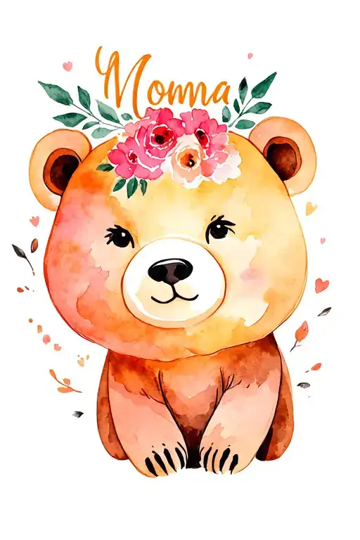 Momma Bear tattoo design idea