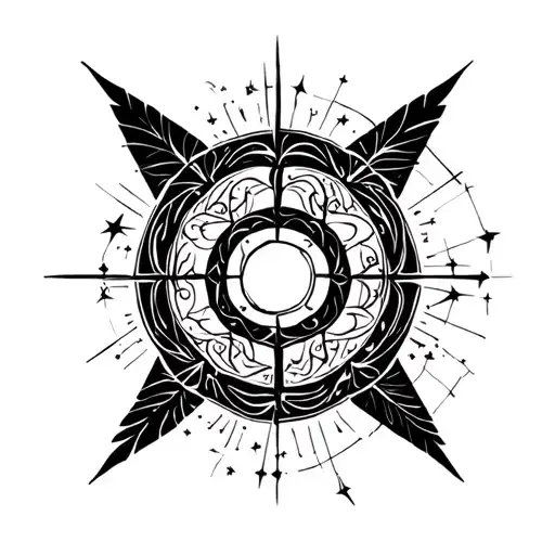 Leo, Libra, Gemini constellation tattoo design idea