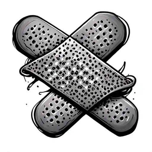 bandaid tattoo of pain tattoo design idea