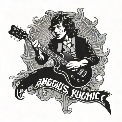 angus young ac dc tattoo design idea