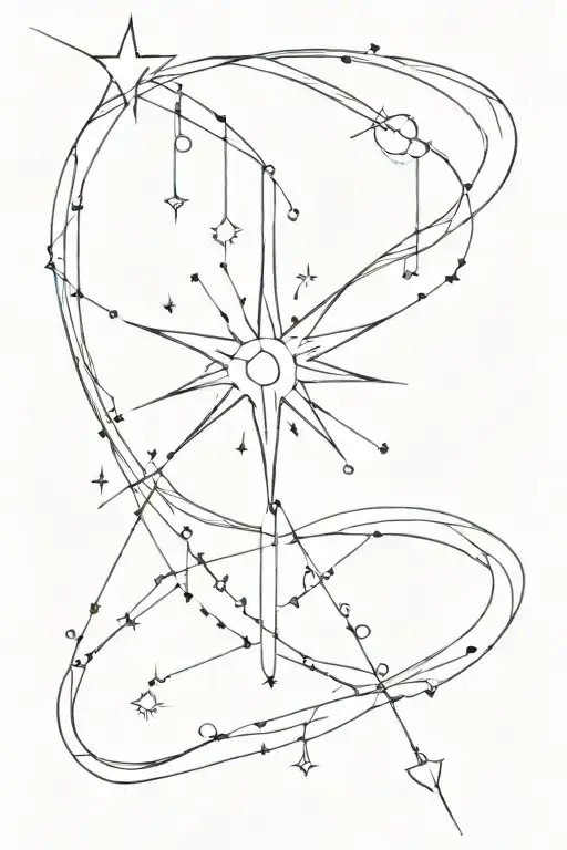 Supernova tattoo design idea