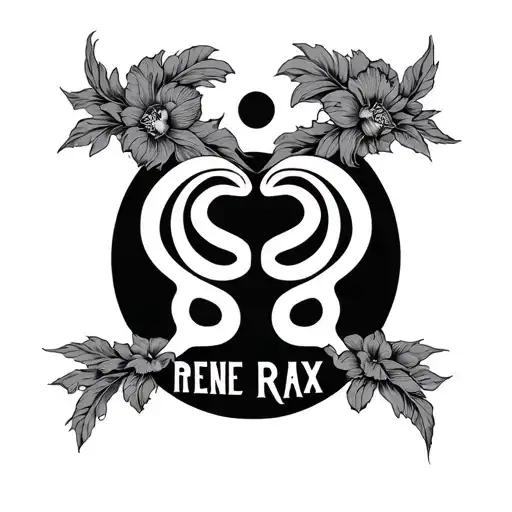 "Irene Rax" double venus symbol tattoo design idea