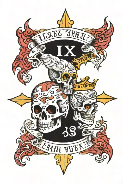 I.H. III-XII-MMVIII L.H. & M.H. XI-XIII-MMXIII tattoo design idea