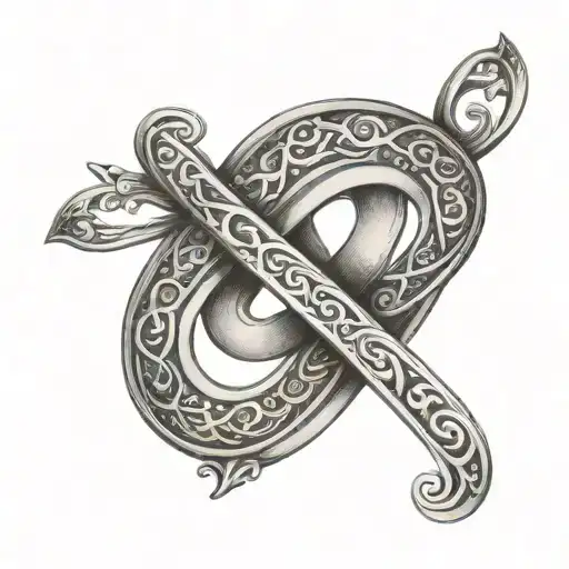 infinity symbol with +3 incorporated within tattoo design idea