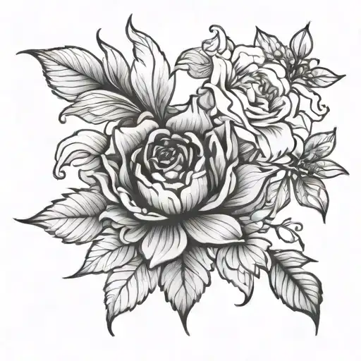 birth flowers february may august october may december january  tattoo design idea