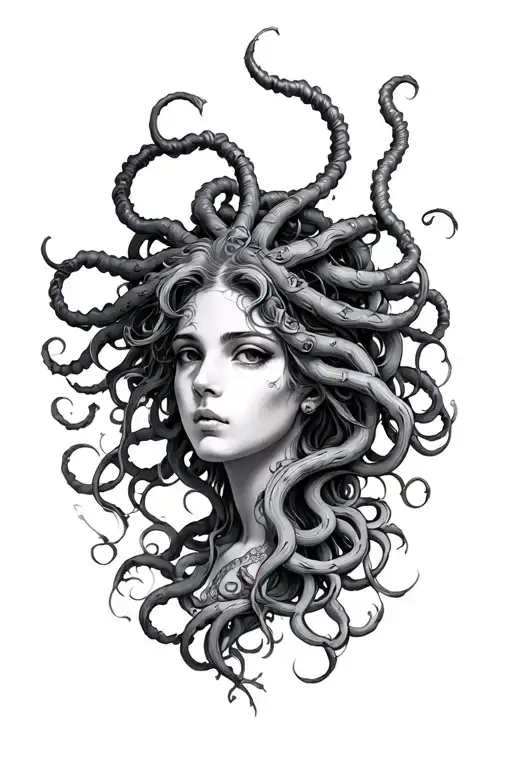 medusa full body tattoo design idea