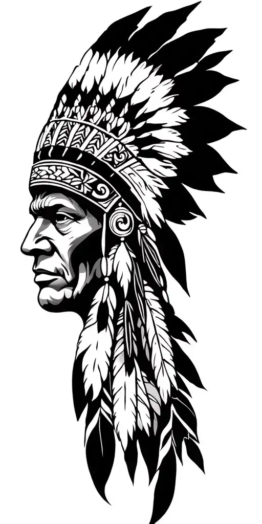 Cherokee indian tribal design tattoo design idea