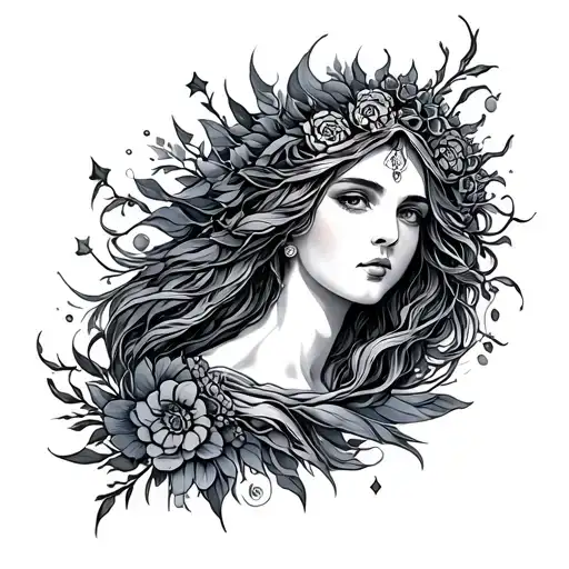 Virgo Aquarius tattoo design idea