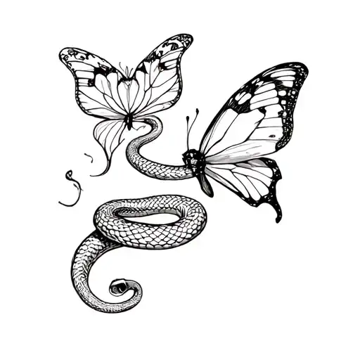 snake and butterfly tattoo design tattoo design idea
