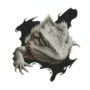 bearded dragon tattoo design idea