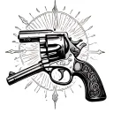 Flintlock Pistol tattoo design idea