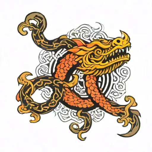 a chain pattern symbolizes breaking the cycle tattoo design idea