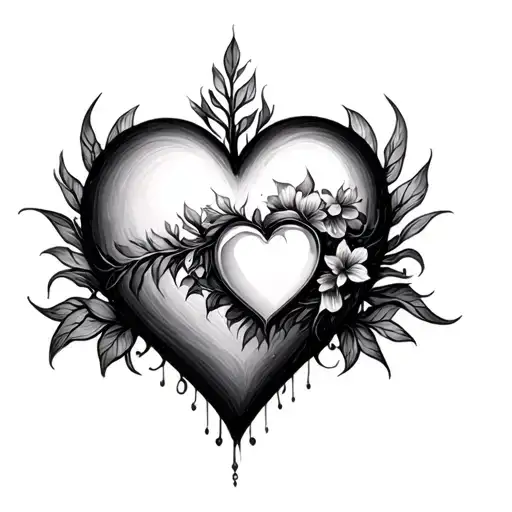 Heart connected, but not only love, but also a mirror of your personality tattoo design idea