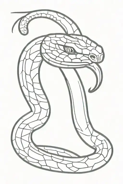 king cobra snake wrapping tattoo design idea