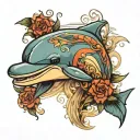 Dolphin tattoo design idea