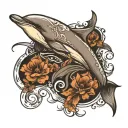 Dolphin tattoo design idea