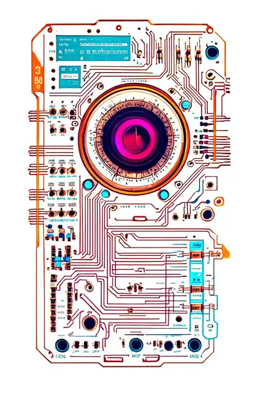audio  engineer circuitry board tattoo design idea