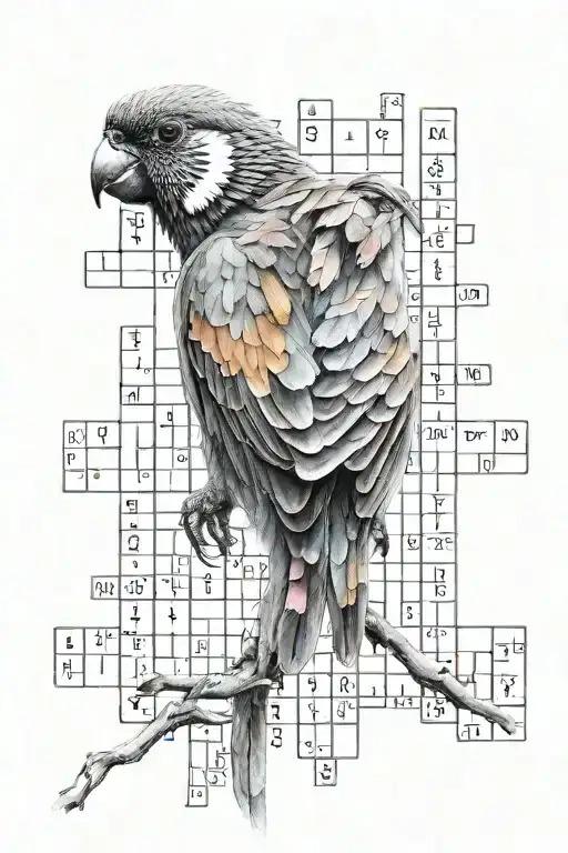 rainbow finch crossword puzzle tattoo design idea