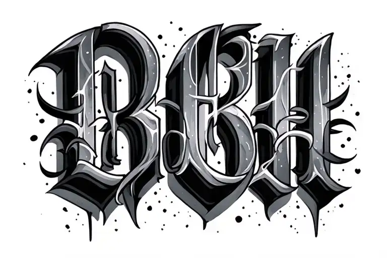 words running vertically inside tattoo design idea