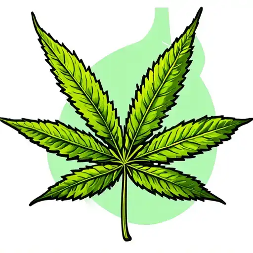 weed leaf tattoo design idea